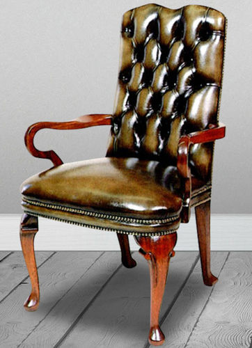 Классический cтул для столовых - Diana Carver - Kingsgate Furniture ltd - для интерьера / из кожи / с основанием из цельной древесины