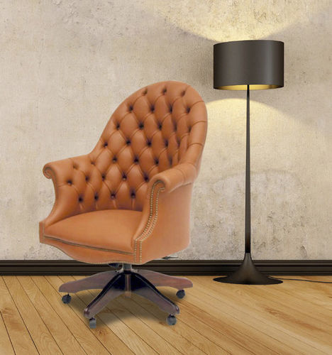 Классическое директорское кресло - Executive  - Kingsgate Furniture ltd - из кожи / из цельной древесины / с высокой спинкой