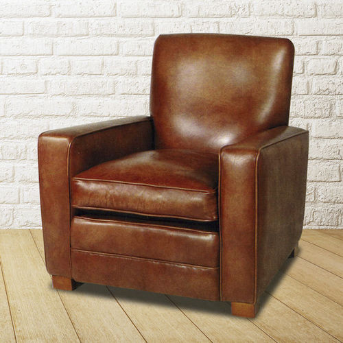 Классическое клубное кресло - William  - Kingsgate Furniture ltd - из кожи / из цельной древесины / со съемной подушкой