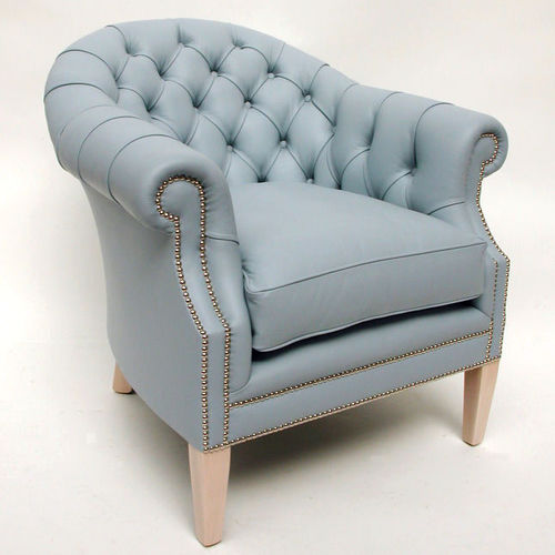 Классическое кресло - Kendal  - Kingsgate Furniture ltd - из кожи / из цельной древесины / со съемной подушкой