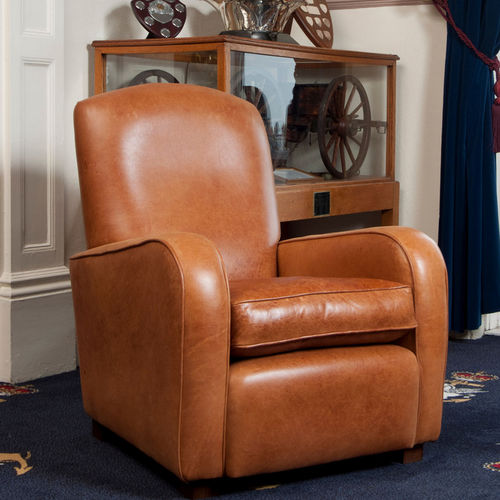 Классическое клубное кресло - George  - Kingsgate Furniture ltd - из кожи / из цельной древесины / со съемной подушкой