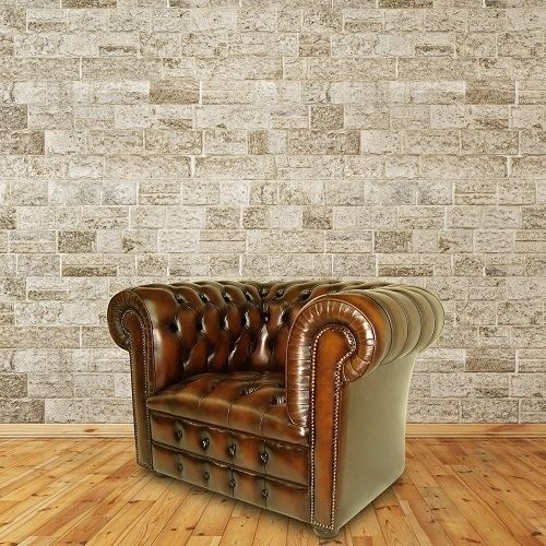 Кресло честерфилд - CAMBRIDGE  - Kingsgate Furniture ltd - из кожи / из цельной древесины / ручной работы