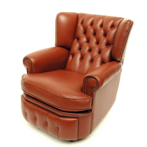 Классическое кресло - REGENCY - Kingsgate Furniture ltd - из кожи / с опорой для ступней / с ушами