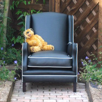Классическое клубное кресло - Elton  - Kingsgate Furniture ltd - из кожи / из цельной древесины / со съемной подушкой