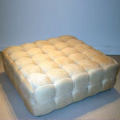 Оттоманка честерфилд - 803-3  - Kingsgate Furniture ltd - из кожи / квадратная / ручной работы