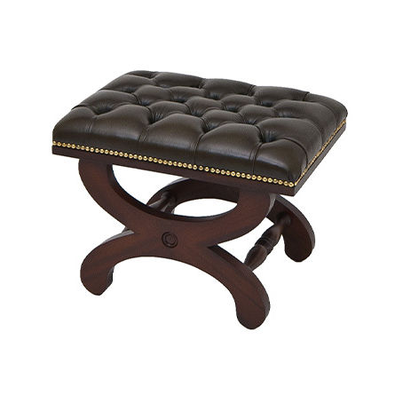 Классический табурет - Hamlet  - Kingsgate Furniture ltd - из кожи / с основанием из цельной древесины / обитый
