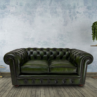 Диван честерфилд - Mulberry  - Kingsgate Furniture ltd - из кожи / с подлокотниками / со съемной подушкой