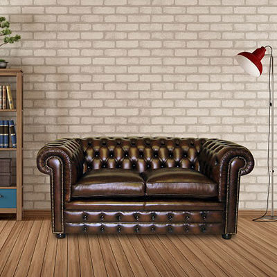 Диван честерфилд - CAMBRIDGE - Kingsgate Furniture ltd - из кожи / с подлокотниками / ручной работы