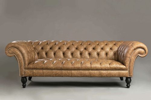 Диван честерфилд - Chilham  - Kingsgate Furniture ltd - из кожи / с подлокотниками / персонализированный