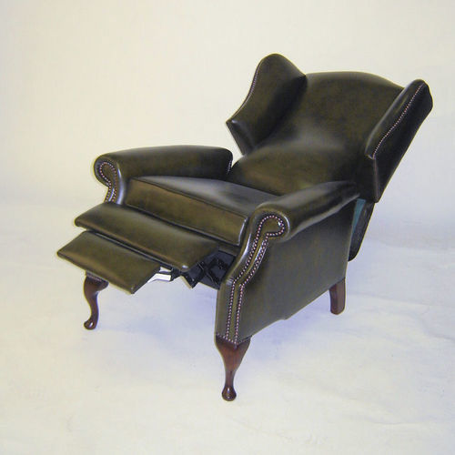 Классическое кресло - Westminster  - Kingsgate Furniture ltd - из кожи / из цельной древесины / с опорой для ступней