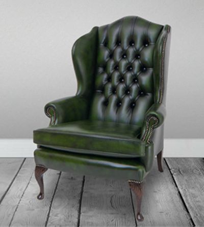 Классическое кресло - Queen Anne - Kingsgate Furniture ltd - из ткани / из кожи / из цельной древесины