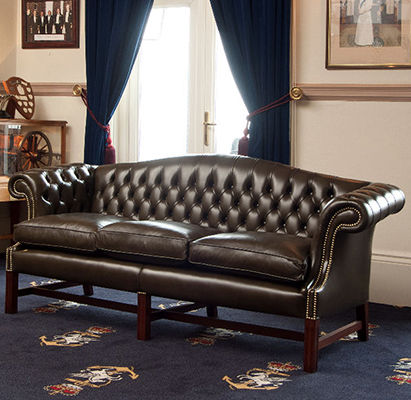 Диван честерфилд - Liberty  - Kingsgate Furniture ltd - из кожи / с подлокотниками / со съемной подушкой