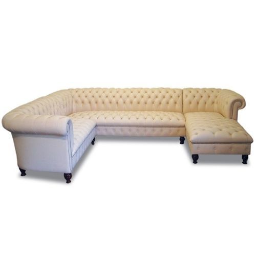 Угловой диван - Bespoke  - Kingsgate Furniture ltd - честерфилд / из кожи / с подлокотниками
