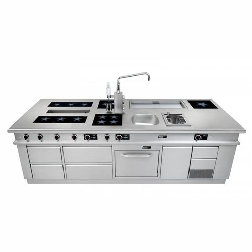 Современная кухня - PREMIUM - MENU SYSTEM AG - из стали / модульная / без ручки