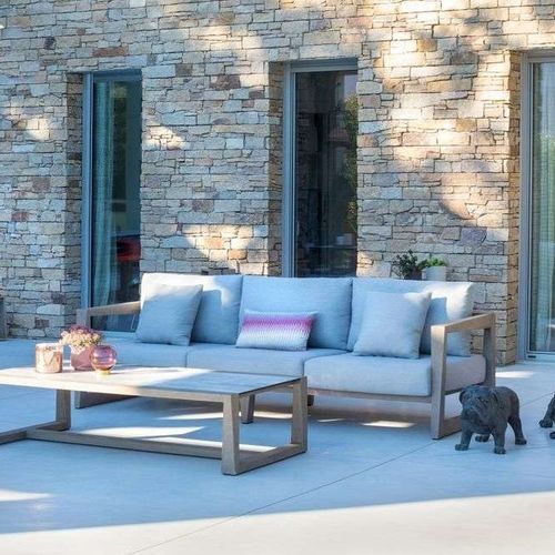 Современный диван - SKAAL - LES JARDINS - для наружного применения / из Sunbrella® / с подлокотниками