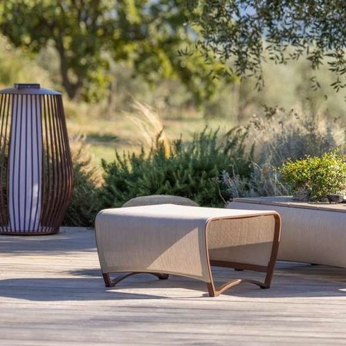 Современная подставка для ног - JET STREAM - LES JARDINS - из Batyline® / из алюминия / для наружного применения