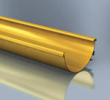 Спускной желоб из алюминия - AQUALINE : HALF ROUND GUTTER - Alumasc Exterior Building Products - полукруглый
