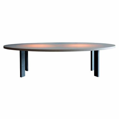 Современный обеденный стол - Ellipse - PH Collection - из дерева / с основанием из стали / овальный