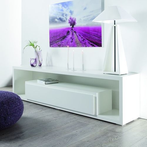 Современная тумба под телевизор - Isola - PH Collection - с выдвижными ящиками / из дерева / белая