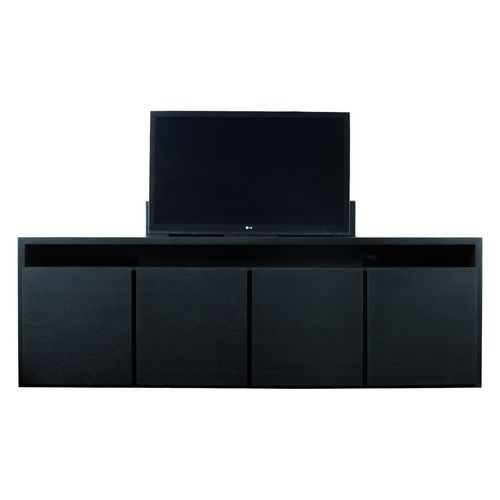 Современная тумба под телевизор - Gable - PH Collection - 4 дверцы / с подъемником экрана / из дерева