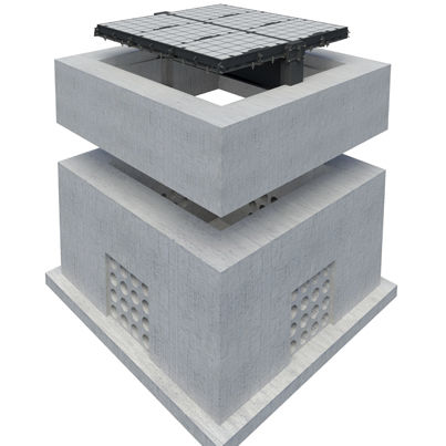 Бетонная крышка люка - PRECAST - Elkington Gatic  - прямоугольная