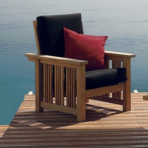 Современное кресло - Mission  - Barlow Tyrie - из Sunbrella® / из тикового дерева / со съемной подушкой