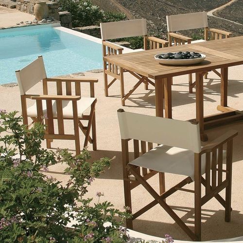 Cтул в стиле Директории - Safari® - Barlow Tyrie - для наружного применения / из Sunbrella® / с основанием из тикового дерева