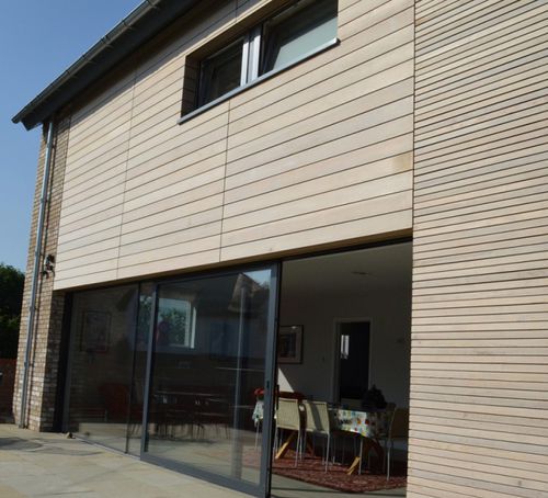 Облицовка фасада из реек - WESTERN NO.2 CLEAR RAINSCREEN  - Silva Timber Products  - из кедра / пазованная