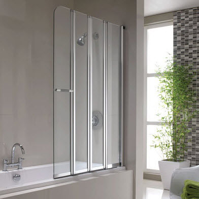 Складная перегородка для ванны - GEO6: G61979CP - Twyford Bathrooms  - из закаленного стекла / с рамой