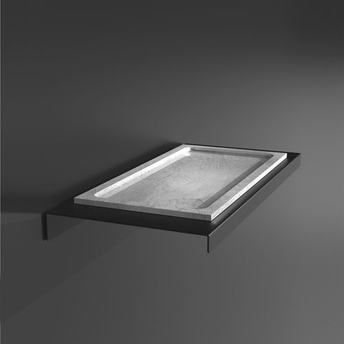 Настенный стеллаж - Aria - GLASS DESIGN Srl - современный / из нержавеющей стали / из VetroFreddo®
