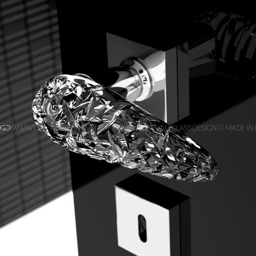 Дверная ручка - Ice Home - GLASS DESIGN Srl - из латуни / из кристалла / современная