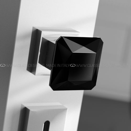Современная ручка-кноб - Diamond Q - GLASS DESIGN Srl - из латуни / из кристалла
