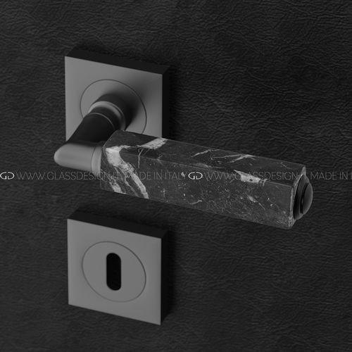 Дверная ручка - Cube - GLASS DESIGN Srl - из латуни / из мрамора / современная