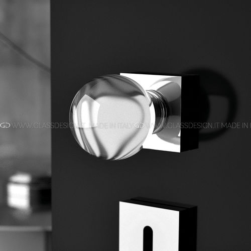 Современная ручка-кноб - Sfera Home - GLASS DESIGN Srl - из латуни / из кристалла / сатинированная