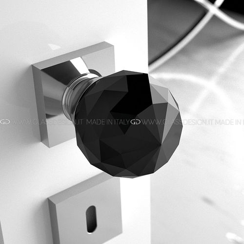 Современная ручка-кноб - Geo Home - GLASS DESIGN Srl - из латуни / из кристалла / сатинированная
