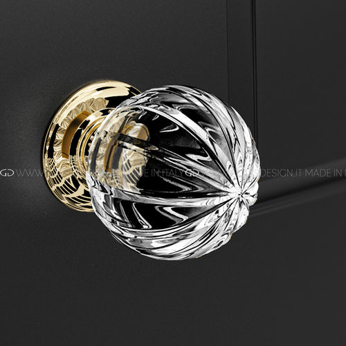 Классическая ручка-кноб - Margherita Pull & Push - GLASS DESIGN Srl - из латуни / из кристалла