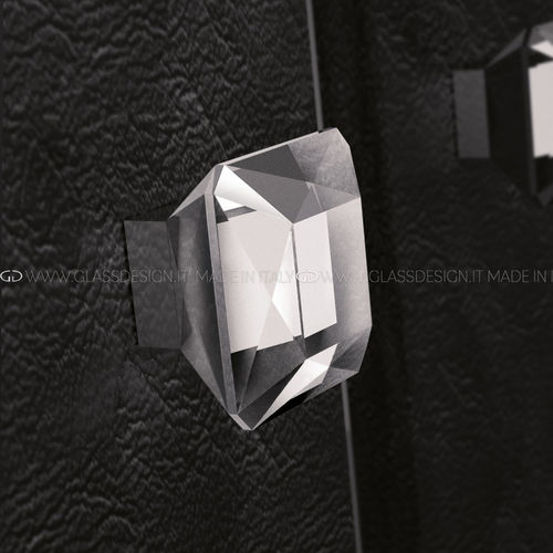 Современная ручка-кноб - Diamond Pull 75 - GLASS DESIGN Srl - из латуни / из кристалла