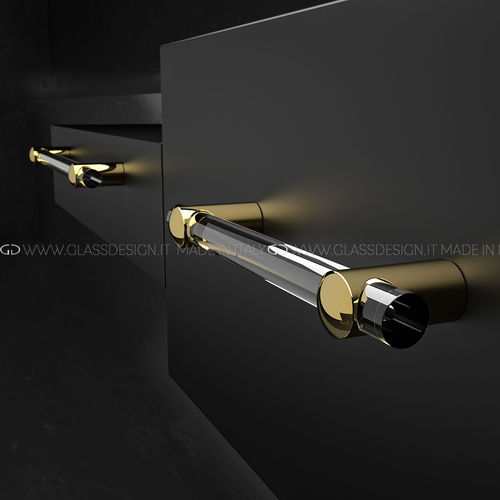 Ручка для мебели из хромированной латуни - Profili  - GLASS DESIGN Srl - из полированной латуни / из кристалла