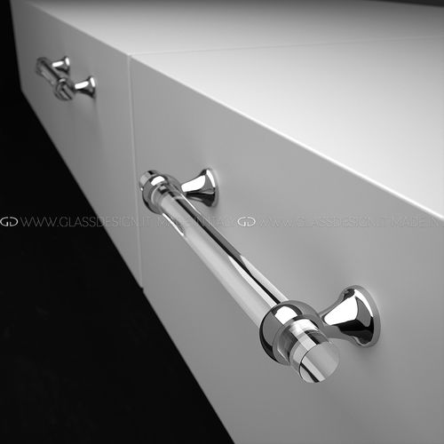 Ручка для мебели из хромированной латуни - M510 - GLASS DESIGN Srl - из полированной латуни / из кристалла