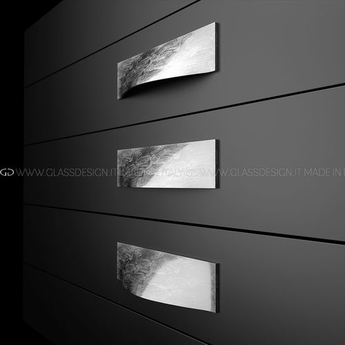 Ручка для мебели из металла - Foglia - GLASS DESIGN Srl - из кристалла / полированная
