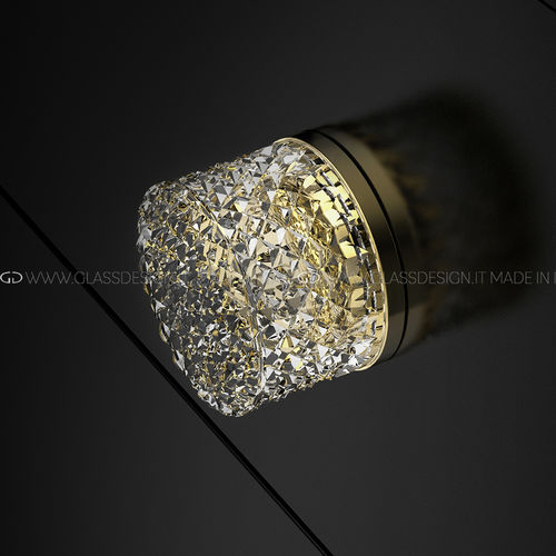 Стилизованная круглая ручка для мебели - Princess  - GLASS DESIGN Srl - из латуни / из кристалла