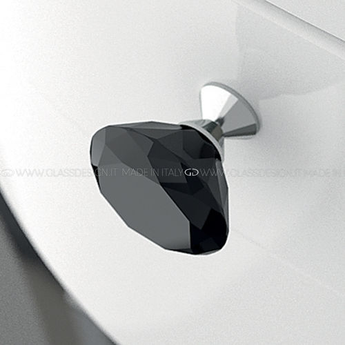Классическая круглая ручка для мебели - Deluxe - GLASS DESIGN Srl - из латуни / из кристалла
