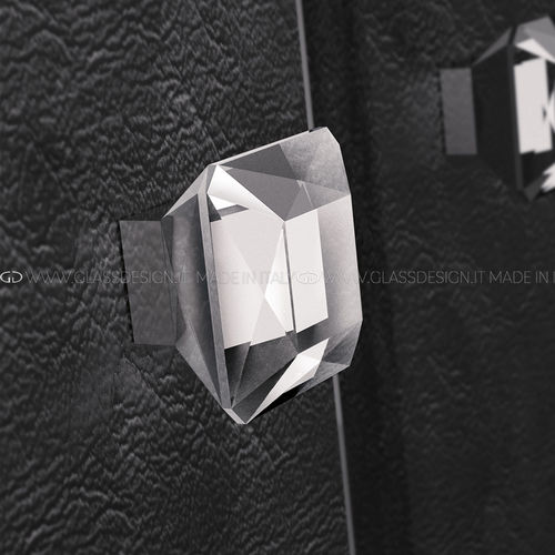 Классическая круглая ручка для мебели - Diamond  - GLASS DESIGN Srl - из латуни / из кристалла