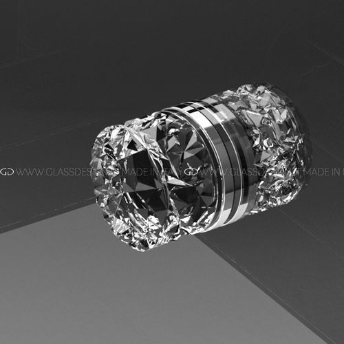 Классическая круглая ручка для мебели - Mirage - GLASS DESIGN Srl - из латуни / из кристалла