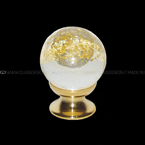 Классическая круглая ручка для мебели - Murano - GLASS DESIGN Srl - из латуни / из муранского стекла