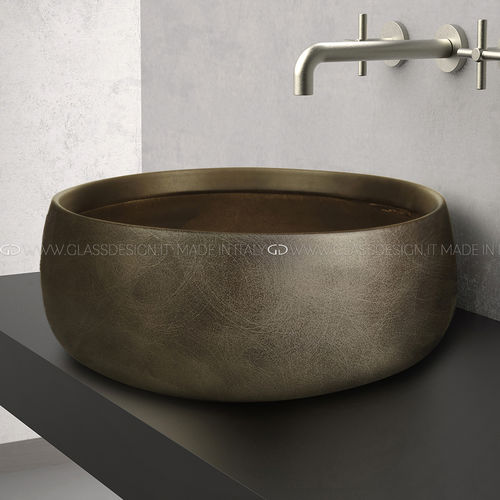 Настольная раковина - POLO METAL - GLASS DESIGN Srl - из керамики / ручной работы / круглая