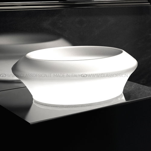 Настольная раковина - Isola Murano Small - GLASS DESIGN Srl - из муранского стекла / персонализированная / с подсветкой