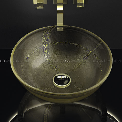 Настольная раковина - Laguna Murano Oro - GLASS DESIGN Srl - из муранского стекла / персонализированная / ручной работы