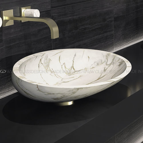 Настольная раковина - Kool Max - GLASS DESIGN Srl - из мрамора / персонализированная / ручной работы