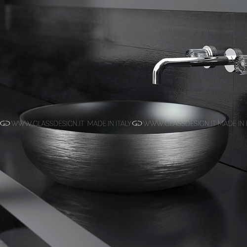 Настольная раковина - Collina 35/45 Metropole  - GLASS DESIGN Srl - из VetroFreddo® / круглая / без отверстия